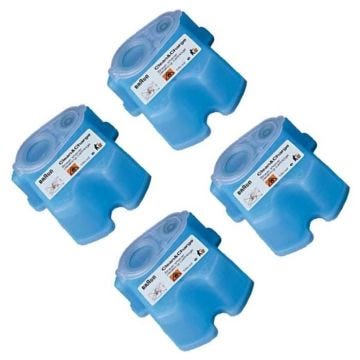 Pack de 4 Recharges de liquide nettoyant - Rasoir, tondeuse - BRAUN (44674)