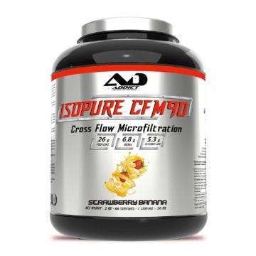Whey isolate Addict Sport Nutrition - Isopure CFM 90 - Strawberry Banana 2000g