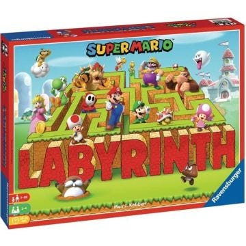 Labyrinthe SUPER MARIO, Jeu de société famille, Chasse au trésor dans un labyrinthe en mouvement, Dès 7 ans, Ravensburger