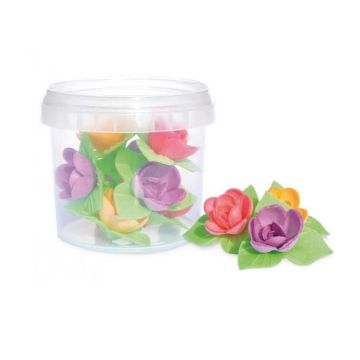Décors azymes - 8 mini roses corolles
