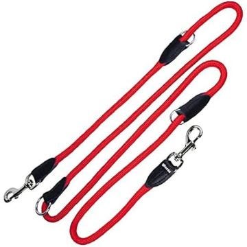 Ceinture multi-position pour chien - gloria - Modèle Tour de Nylon - Rouge - Taille Moyen - Pratique