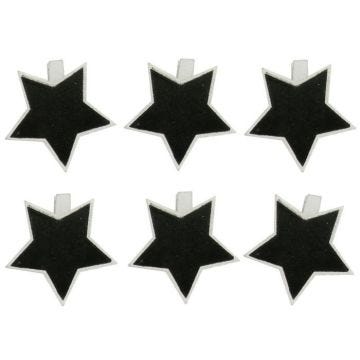 Pinces à linge étoile ardoise argent 5 cm x 6 pcs - MegaCrea DIY {couleur}