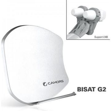 Parabole Multisatellite - CAHORS - BISAT G2 - 2 LNB Single - Support 6° - Multi Réception Satellite