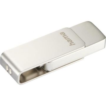 Hama Uni-C Rotate Pro USB-Stick 256 GB USB Typ-C 3.2 Gen 1 (3.1 Gen 1) Silber () - 00182497