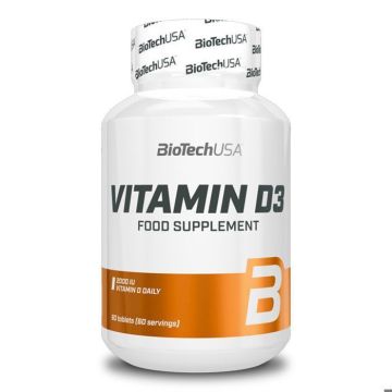 Vitamine D BioTech USA - Vitamin D3 2000 UI - 60 Comprimés