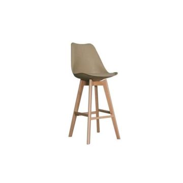 tabouret 48,5 x 55 x 109 cm beige polyuréthane hêtre