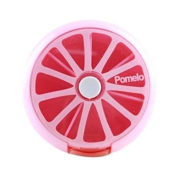 Portable Rotation Pill Round 7Compartment Case Medicine Box Holder Organizer rouge 2016