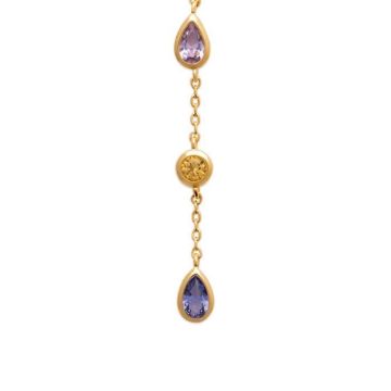 Collier - Brillaxis - Collier Brillaxis en y multicolore - Couleur de la matière:Jaune Taille/Longueur:45 cm