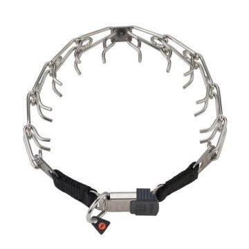 Collier de dressage - Herm Sprenger - 52 cm - Acier inoxydable - Taille ajustable - Mailles arrondies