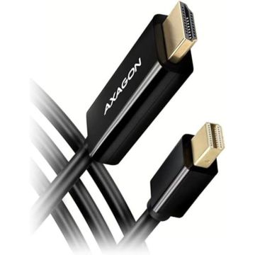 Câble adaptateur - AXAGON - RVDM-HI14C2 - Mini-DisplayPort vers HDMI - 4K/30 Hz - 180 cm - Noir