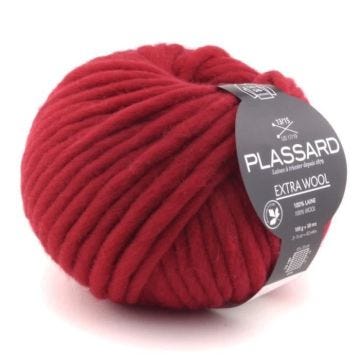 Pelote de laine Extra Wool 356 Rouge 100% Laine - Plassard