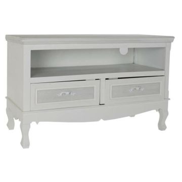 Table basse style romantique blanc bois, mdf 100 cm