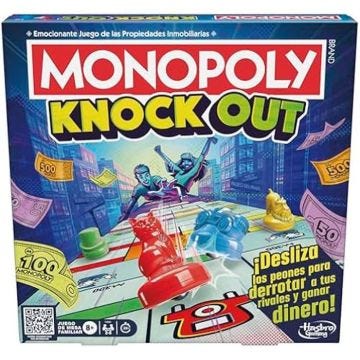 Monopoly Knockout - Jeu de société familial pour fêtes