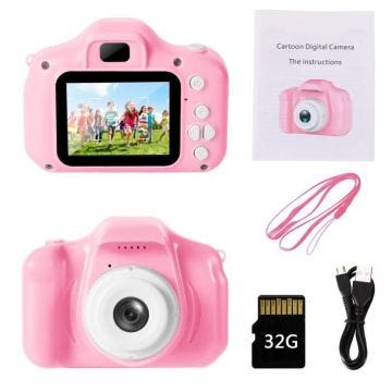 Appareil Photo Enfant + mode photo, mode video, mode photoshoot, filtre noir et blanc-A138