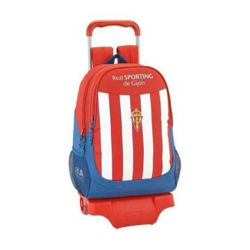 Cartable à roulettes Real Sporting de Gijón Blanc Rouge - Enfant - Real Sporting de Gijón