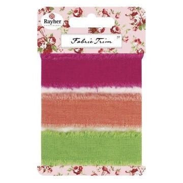 Ruban lin - Assortiment flashy - Rayher