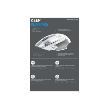 Souris - Logitech - G G502 X LIGHTSPEED - Optique - 8 boutons - Sans fil - Blanc