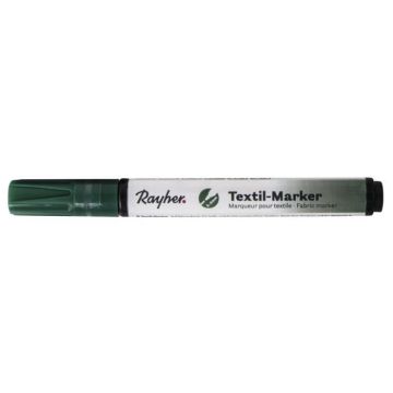 Marqueur couvrant pour textile, vert feuillage, pointe ronde 2-4mm, avec valve