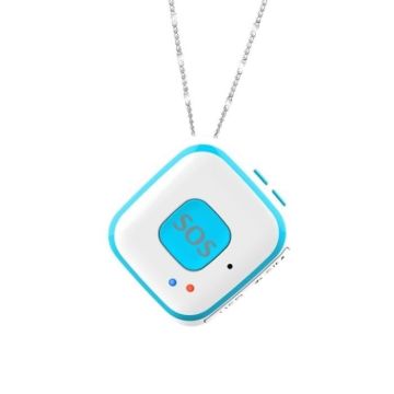 Super Mini Traceur Android iOs GPS Collier GSM Wifi AGPS Communication Sos Bleu Plastique YONIS