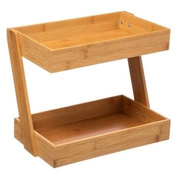 5five - organiseur 2 plateaux bambou grand modèle