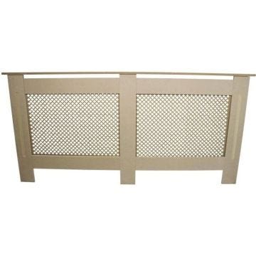 Cache-radiateur en panneau MDF brut naturel avec treillis/grille Moderne 1720 mm