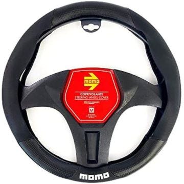 Housse de volant - MOMO - Easy - Couleur noire - Universelle - Diamètre 36,5-39 cm
