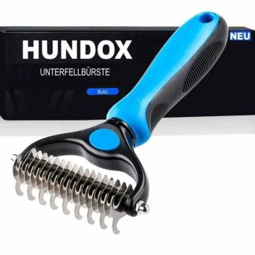 Brosse à sous-poil - MAVURA - HUNDOX - Peigne à fourrure double face - Doux pour la peau - Réduit les pertes