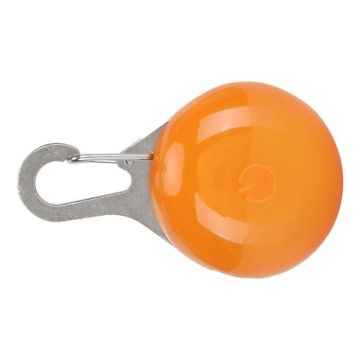 Pendentif lumineux à DEL pour collier de chien HILILAND - 3 modes d'éclairage - Orange