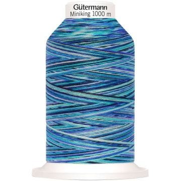 Fil à coudre Gütermann Miniking Multicolor, N° 120 Fil à coudre Gütermann Miniking Multicolor, N° 120, 1000 m 9957 Bleu