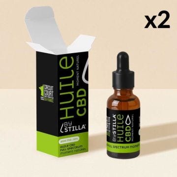Lot 2 Huiles CBD 30% Full Spectrum BySTILLA "Chanvre". 3000mg/flacon (2x10ml)