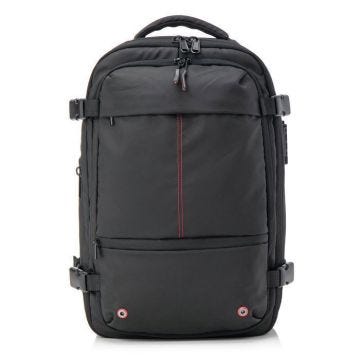 CELIMS - Sac à Dos Voyage | Sac à Dos Ordinateur | Tissu Impermeable | Extensible | Avec compartiment Sous Vide | Noir