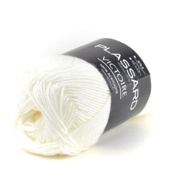 Fil crochet et tricot d'été Victoire 04 Ecru Blanc