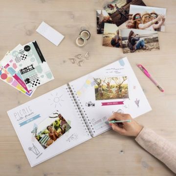 Album de scrapbooking Hama - 00007293 - Album a spirales creatif DIY avec accessoires, idee cadeau photo DIY