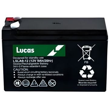 Batterie Plomb étanche Stationnaire Lucas VRLA AGM LSLA9-12 12V 9Ah