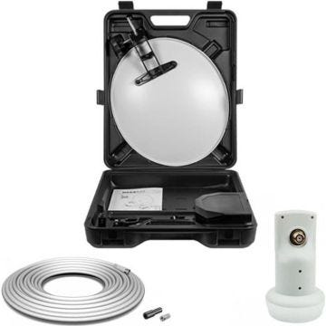 Pack Parabole - MEGASAT - 40cm - LNB Single HDSAT - Câble Coaxial 10m - Camping Car