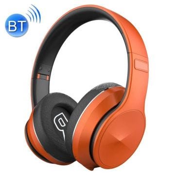 Casque Audio Sans Fil Bluetooth V5.0 Batterie Longue Durée FM Micro SD Orange Or YONIS