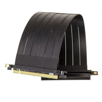 Nappe d'extension type riser pour port PCI Express x16 vers port PCIe x16 avec nappes souples blindées compatibles PCIe 3.0. Longu