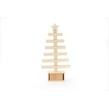 Calendrier de l'Avent en Bois - SAPIN - 360x170x50mm - Blanc - {couleur}