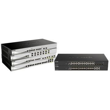 D-Link DXS 1210-16TC - Commutateur - intelligent - 12 x 10GBase-T + 2 x SFP+ + 2 x combo 10 gigabits SFP+ - de bureau, Montable sur