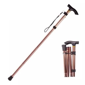 Canne de Marche - Non spécifié - Pliable - Réglable 86-97 cm - Alliage d'aluminium - Marron