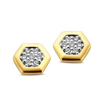 Boucles d'oreilles femme - BRILLAXIS - Boucles d'oreilles or jaune 18 carats diamants - Couleur de la matière:Jaune