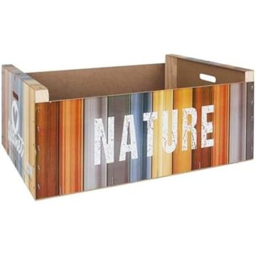 Boîte de rangement - CONFORTIME - Nature Bois - Multicolore - 59 x 40 x 61 cm - 3 unités