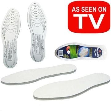 Semelle a mémoire de forme. Memory Insoles - vu à la TV du 32 au 45 - Unisexe