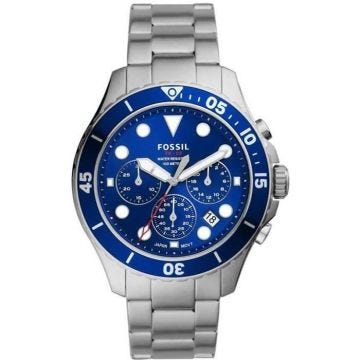 Bracelet acier homme - FOSSIL - Montre Fossil FB-03 bleu - Couleur de la matière:Blanc