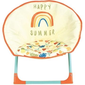 Siège lune pliable pour enfant FUN HOUSE Fruity's - Jaune - H.47 x l.54 x P.42 cm