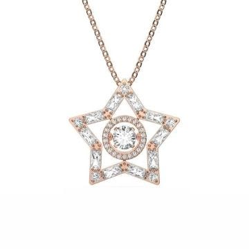 Collier femme - SWAROVSKI - Pendentif Swarovski Stella rosé - Couleur de la matière:Rose