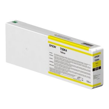 Cartouche d'encre traceur EPSON T55K4 pour imprimante SureColor SC-P6000/P7000/P8000/P9000 Jaune - 700ml