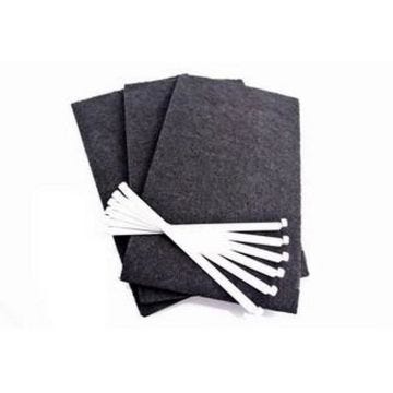 SOS Accessoire Lot de 3 filtres charbon (avec tiges de fixation) pour Hotte - 74X7954 SAUTER, BRANDT, MASTERCOOK, FAGOR - Hotte - BR
