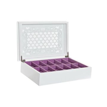 DKD Home Decor Boîte à bijoux, blanc, standard - S3020331