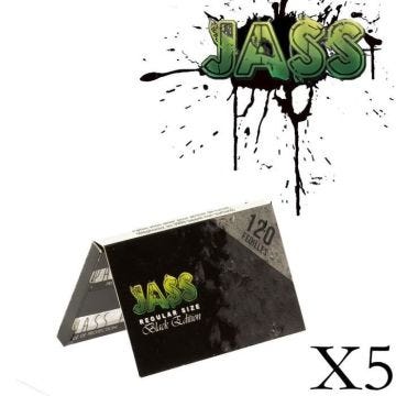 Lot de 5 carnets Jass Black regular - feuilles à rouler